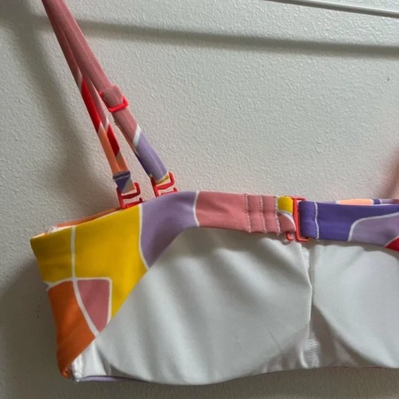 Aerie Printed Bandeau Bikini Top XS - Picture 3 of 5